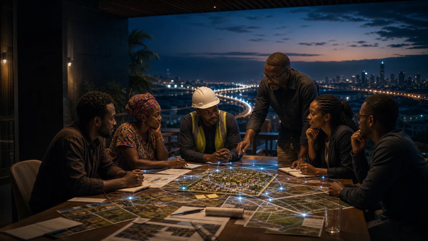 African public, private and community leaders learning together around an infrastructure model